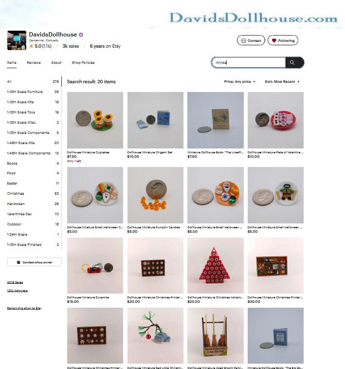 Wylde Kingdom Miniatures at David's Dollhouse! https://davidsdollhouse.com||blank