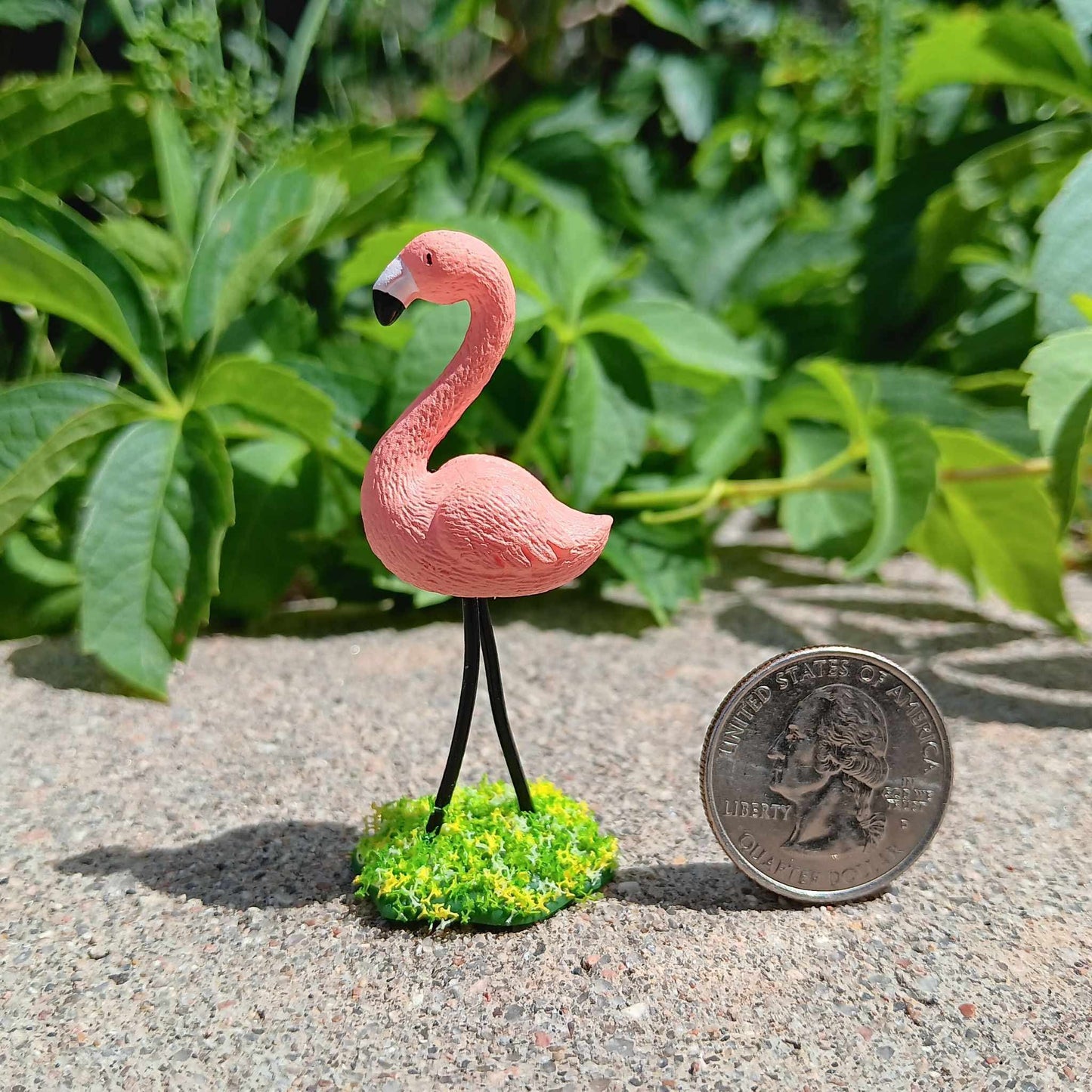 Adorable Miniature Lawn Flamingo for Dollhouses - 1:12 Scale Yard Decor (Flamingo A)