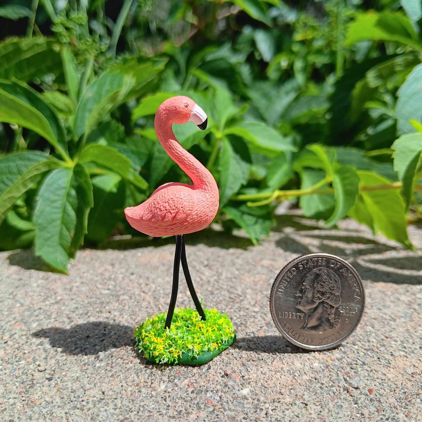 Adorable Miniature Lawn Flamingo for Dollhouses - 1:12 Scale Yard Decor (Flamingo A)