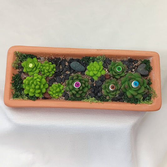 Spooky Halloween Eyeball Plants 1:12 Scale Garden or Yard Dollhouse Miniature - Rocky Mountain Eyegrasses Large Garden! OOAK