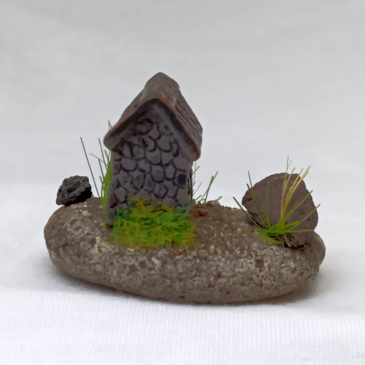 Tiny Fairy Garden For Your Dollhouse Yard or Garden Gnome Home 1:12 Scale Miniature Fairies Decor - The Stone House