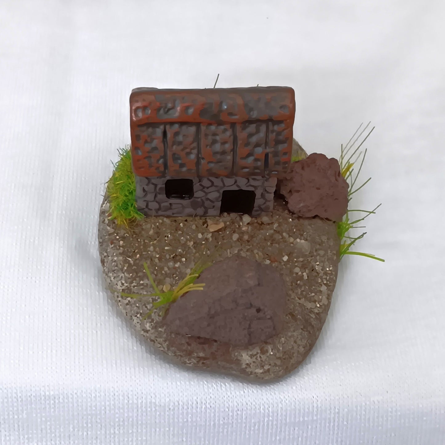 Tiny Fairy Garden For Your Dollhouse Yard or Garden Gnome Home 1:12 Scale Miniature Fairies Decor - The Stone House