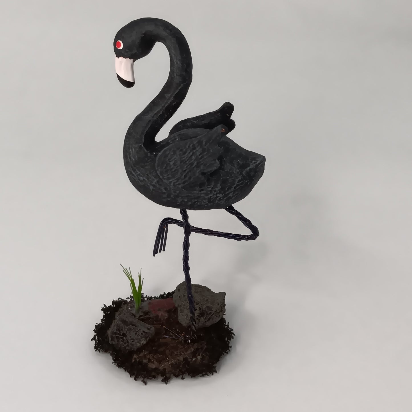 Vampire Lawn Flamingo Dollhouse Miniature - 1:12 Scale (Wings Up)