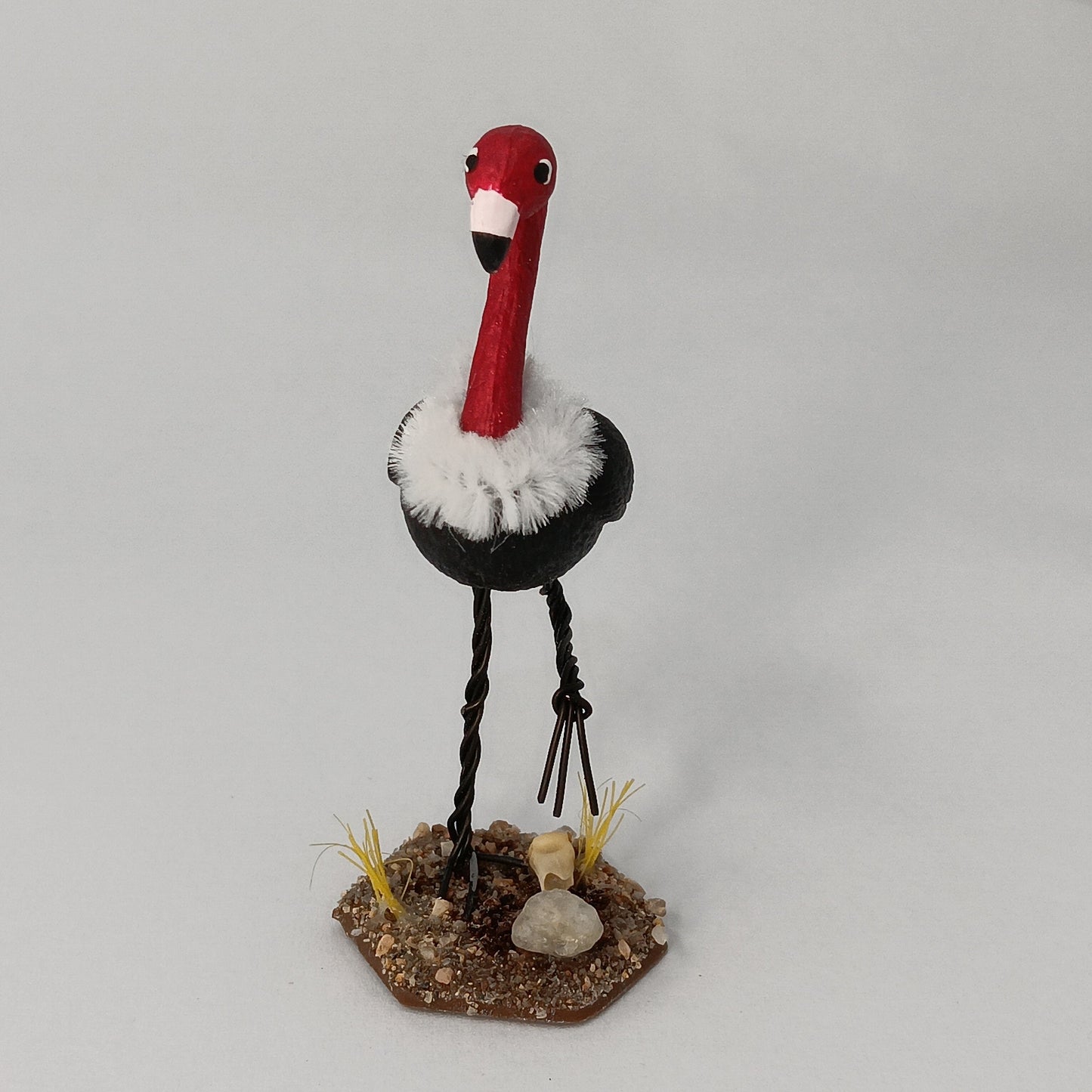 Vulture Lawn Flamingo Dollhouse Miniature - 1:12 Scale (Wings Down)