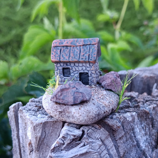 Tiny Fairy Garden For Your Dollhouse Yard or Garden Gnome Home 1:12 Scale Miniature Fairies Decor - The Stone House