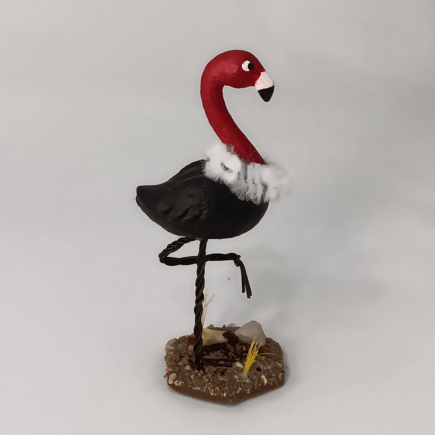 Vulture Lawn Flamingo Dollhouse Miniature - 1:12 Scale (Wings Down)